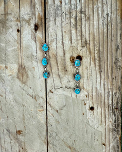 Three Stone Dangle Earring