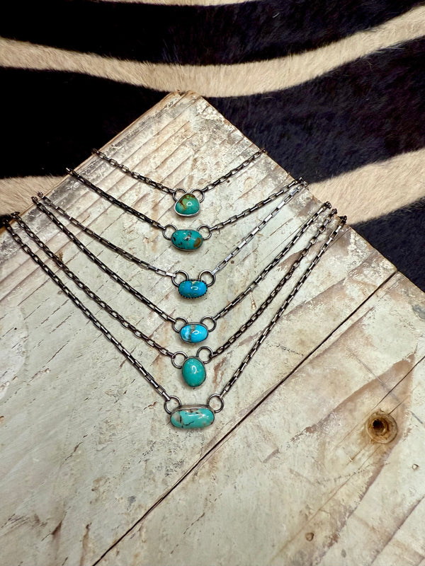 Single Stone Turquoise Necklaces